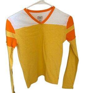 Urban Outfitters BDG Women's Long Sleeve Yellow Fitted Tee Top XS NWT